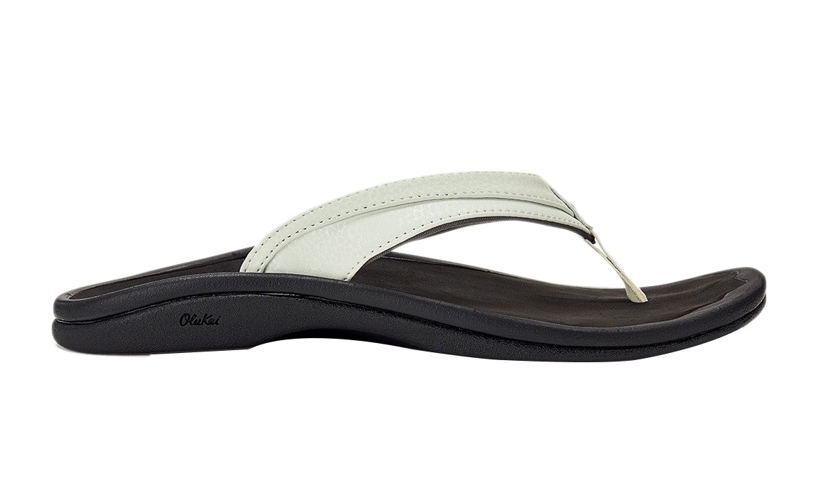 Olukai Ohana Womens Sandal 4R40-White-Black 10
