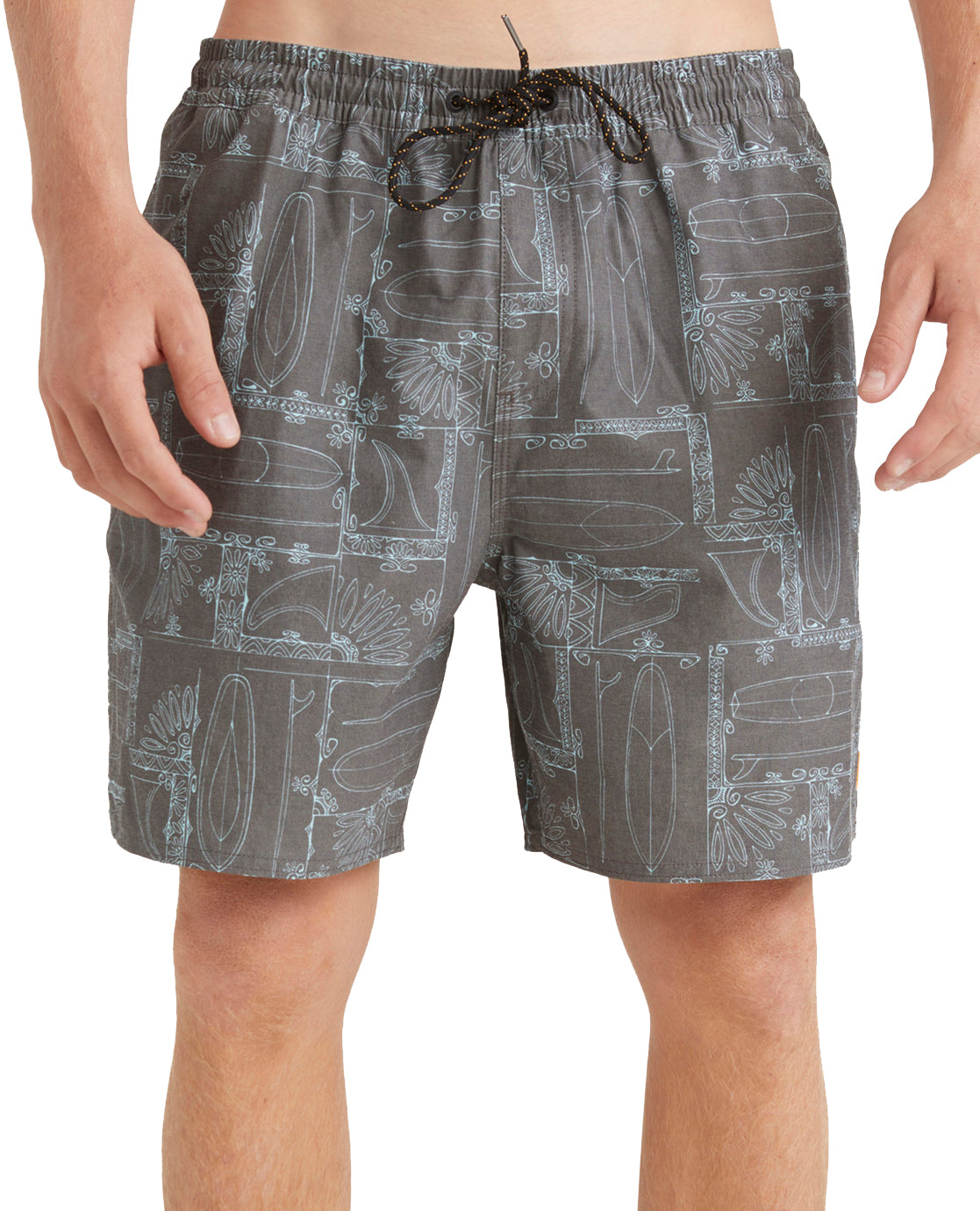 Quiksilver Waterman Longboard Volley 17" Elastic Waist Shorts KVJ9 S