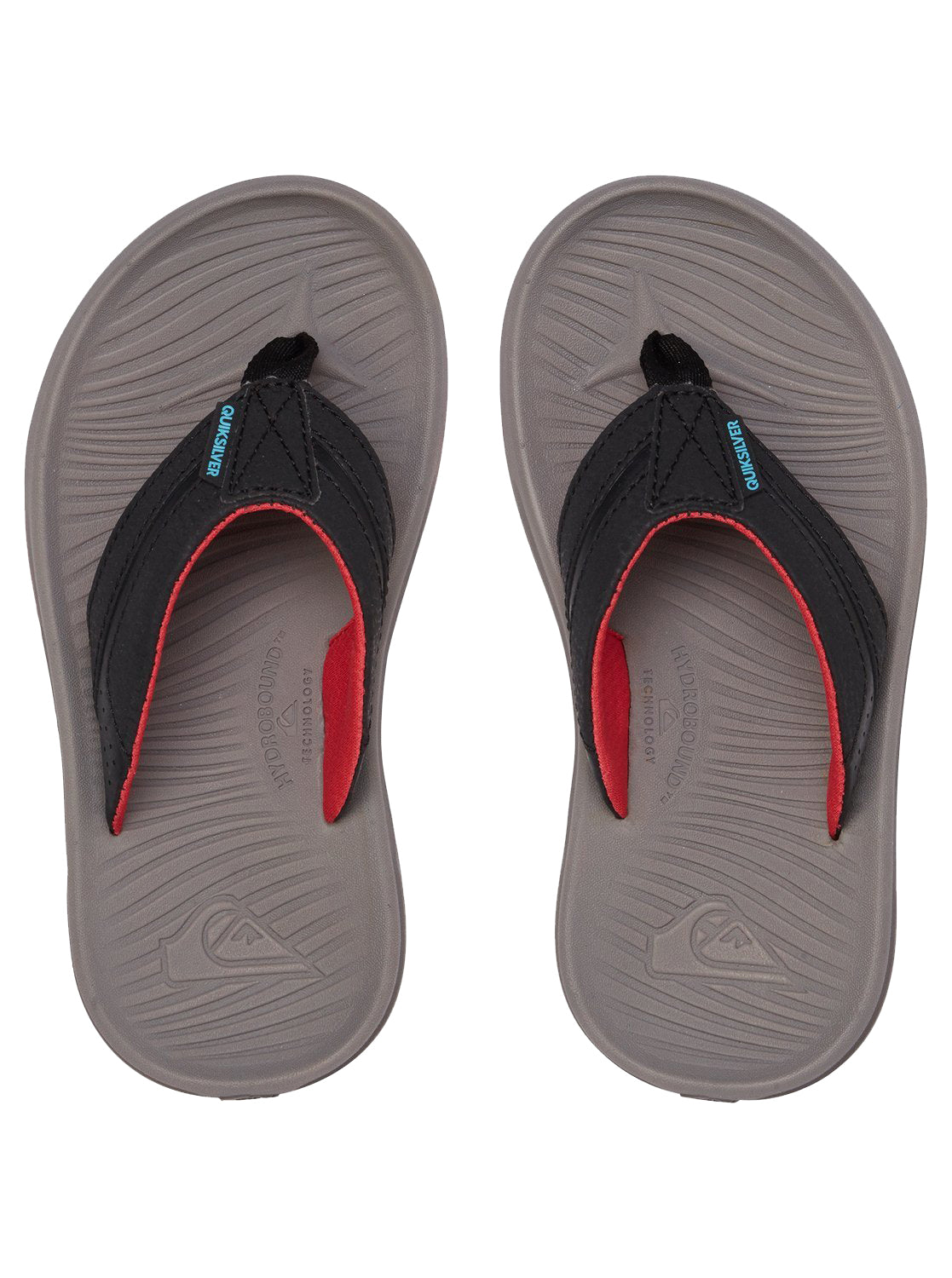 Quiksilver Oasis Youth Sandals XKSR-Black-Grey-Red 11 C