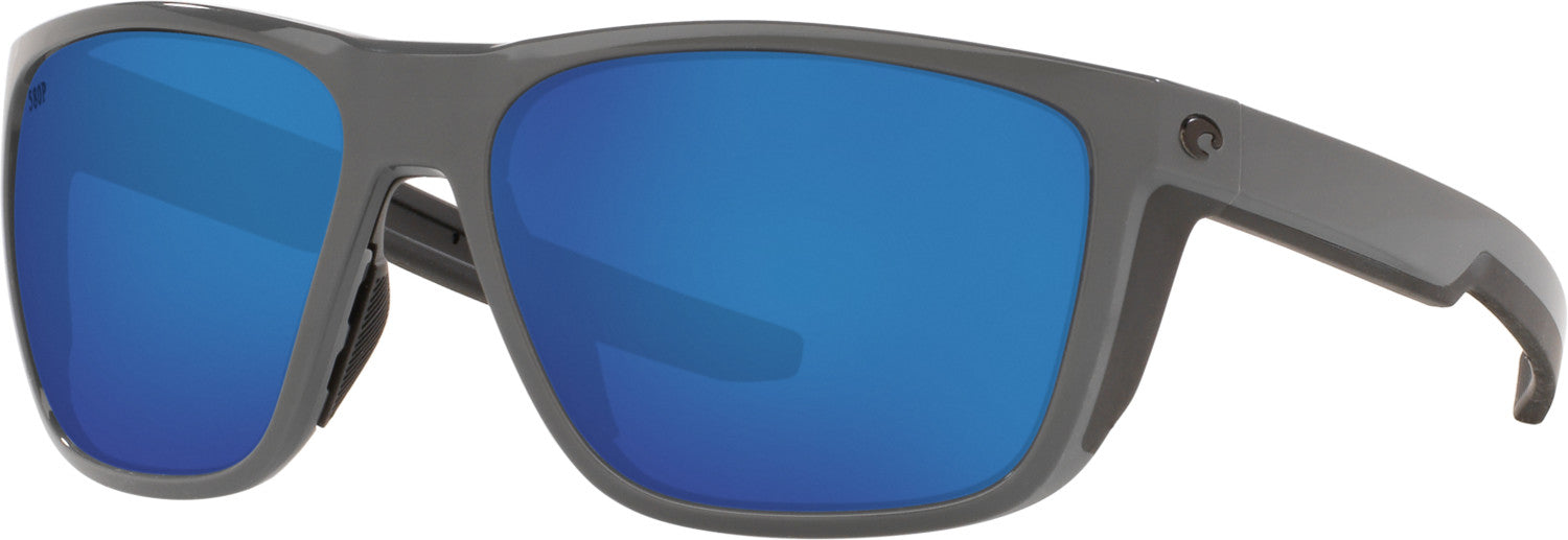 Costa Del Mar Ferg Polarized Sunglasses ShinyGray BlueMirror 580P