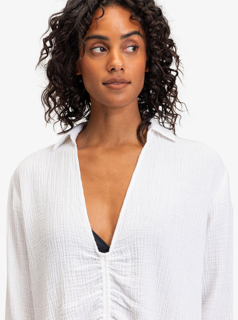 Roxy Summer Limonade Shirt Dress WBB0 XS