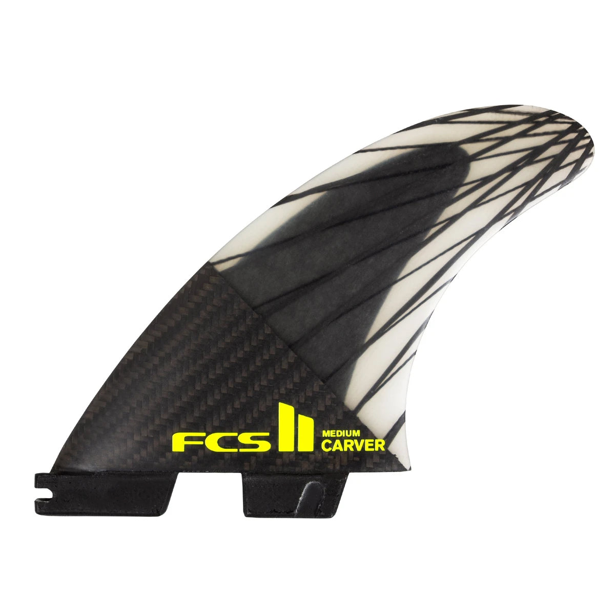 FCS 2 Carver PC Carbon Tri-Fin Set Black-Acid L