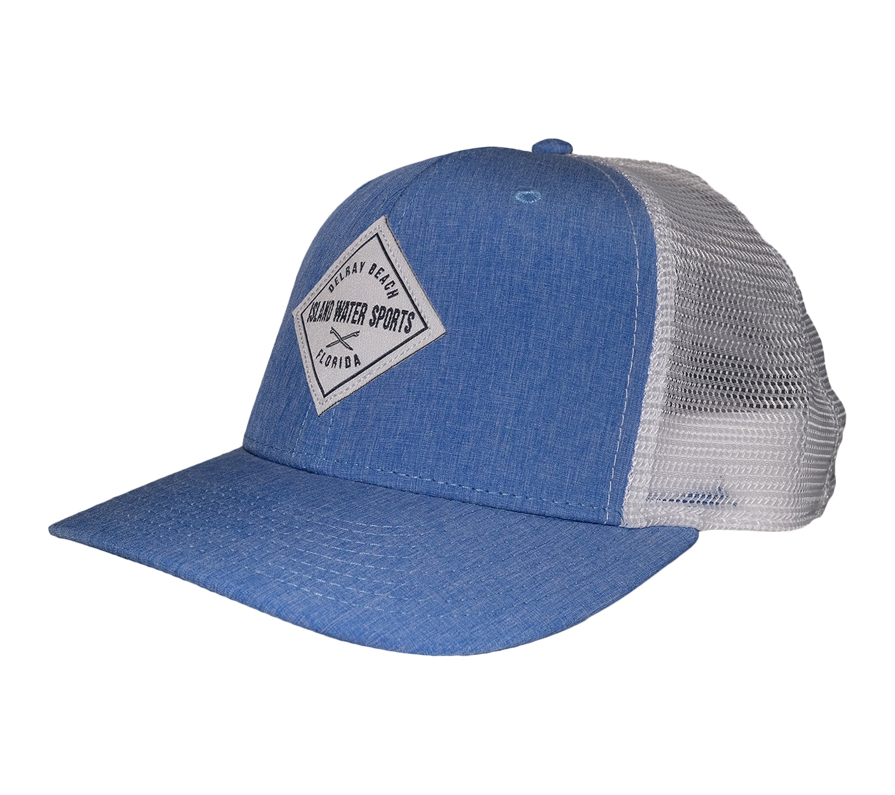 Island Water Sports Delray Beach Baseball Hat Cross Board RoyalHeather