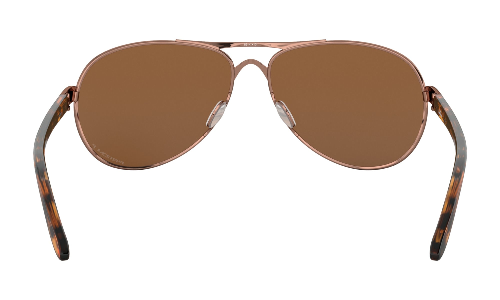 Oakley Feedback Polarized Sunglasses Rose Gold Prizm Tungsten Aviator