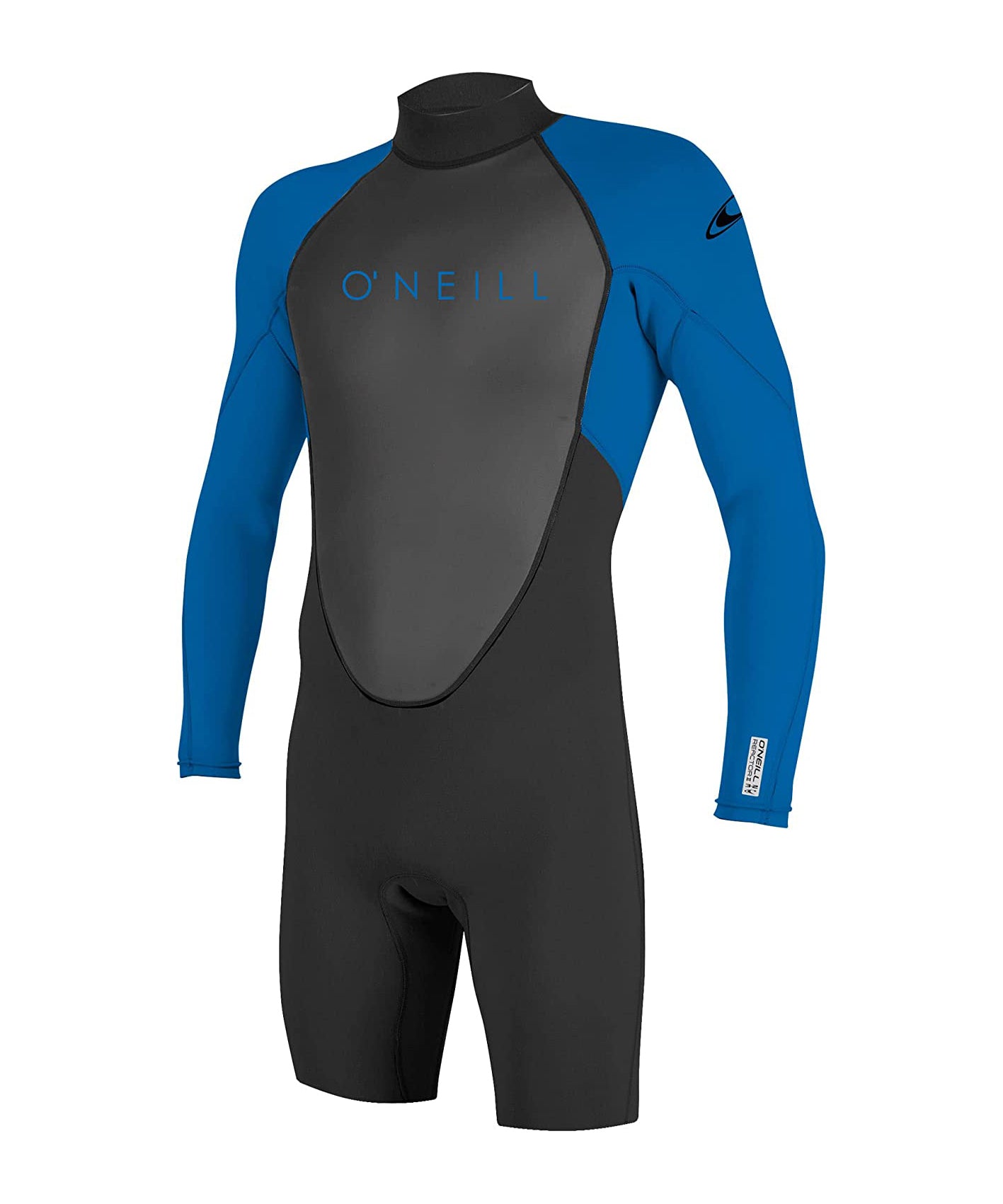 O Neill Reactor-2 2mm Back Zip LS Boys Springsuit 16 EJ7-Black-Ocean
