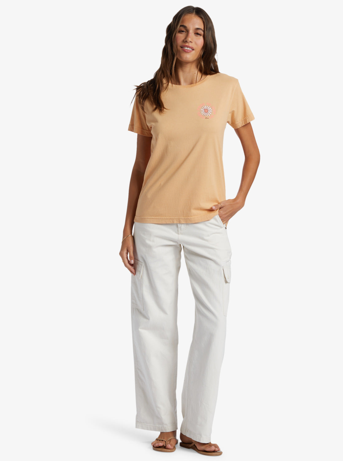 Roxy Feel Free Boyfrind Crop SS Tee CJJ0 XS