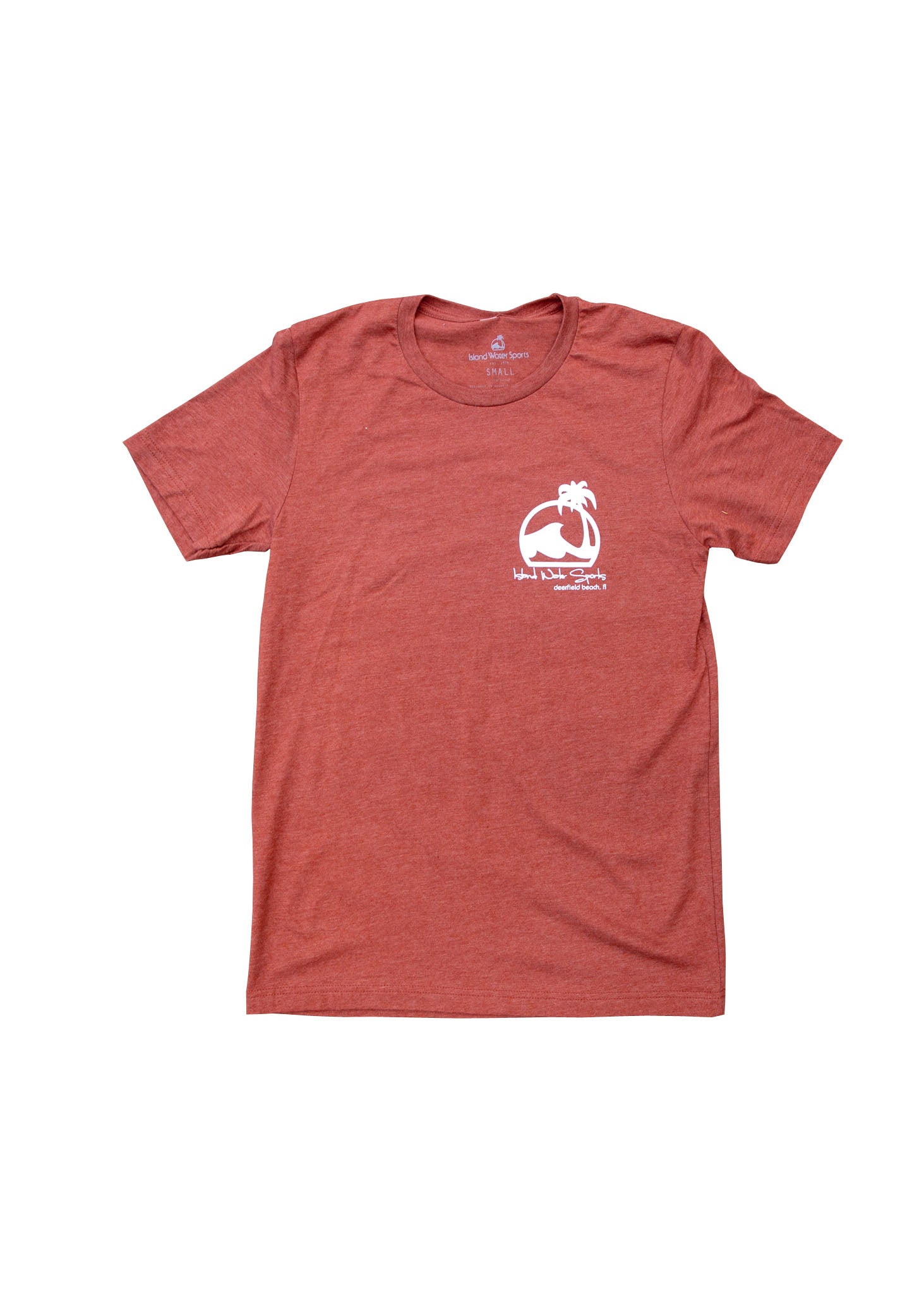 Island Water Sports Script Logo DFB S/S Tee HeatherClay/White XXXL