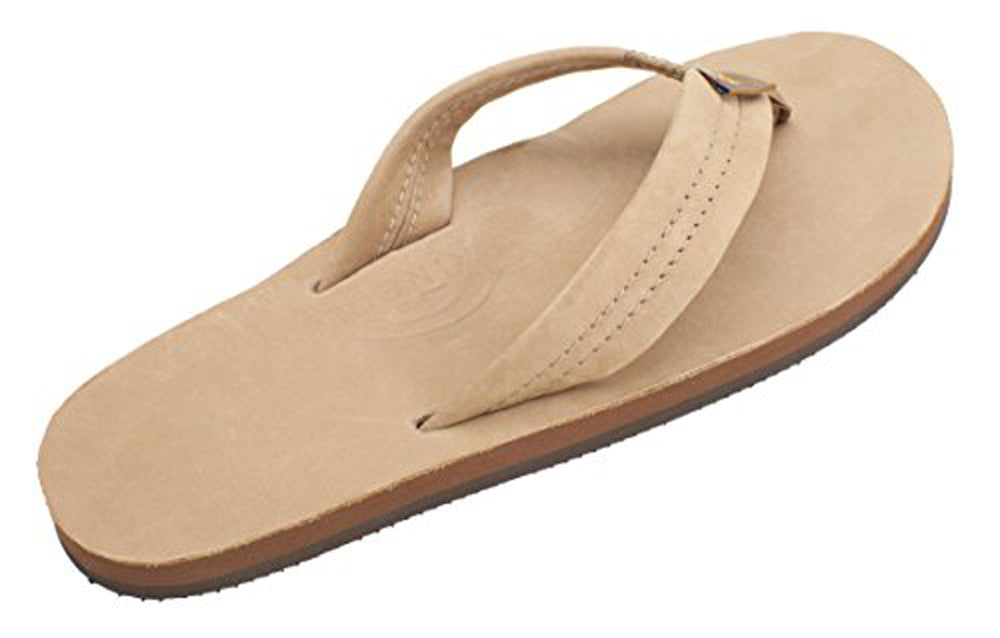 Rainbow Single Layer Leather Womens Sandal Sierra Brown XL