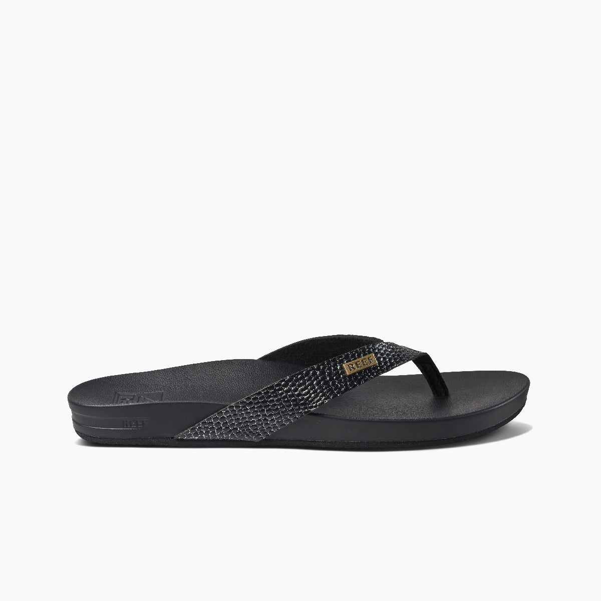 Reef Cushion Court Womens Sandal Black Sassy 5
