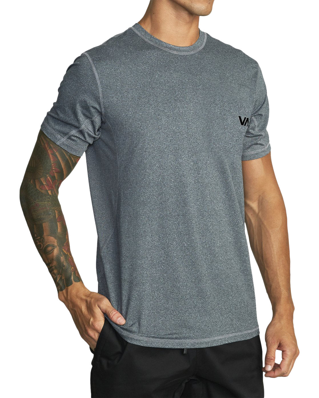 RVCA Sport Vent SS Tee CCH-Charcoal L