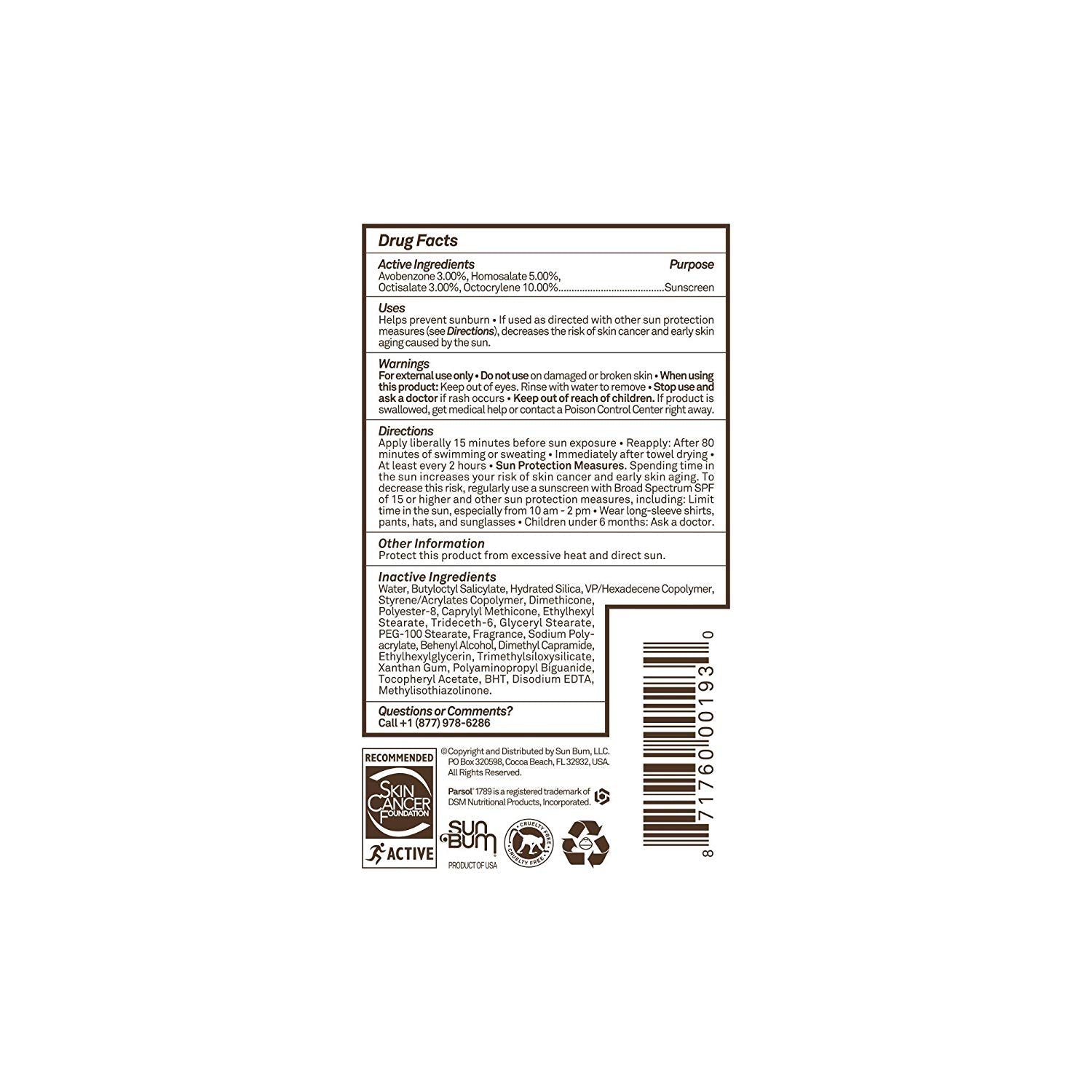 Sun Bum SPF 30 Sunscreen Lotion 3oz