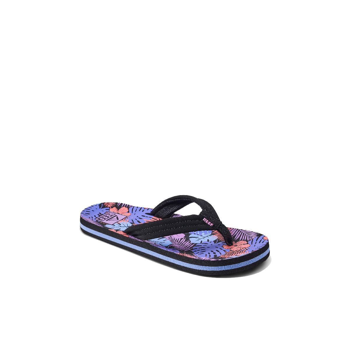 Reef Ahi Girls Sandal Purple Fronds 1 Y