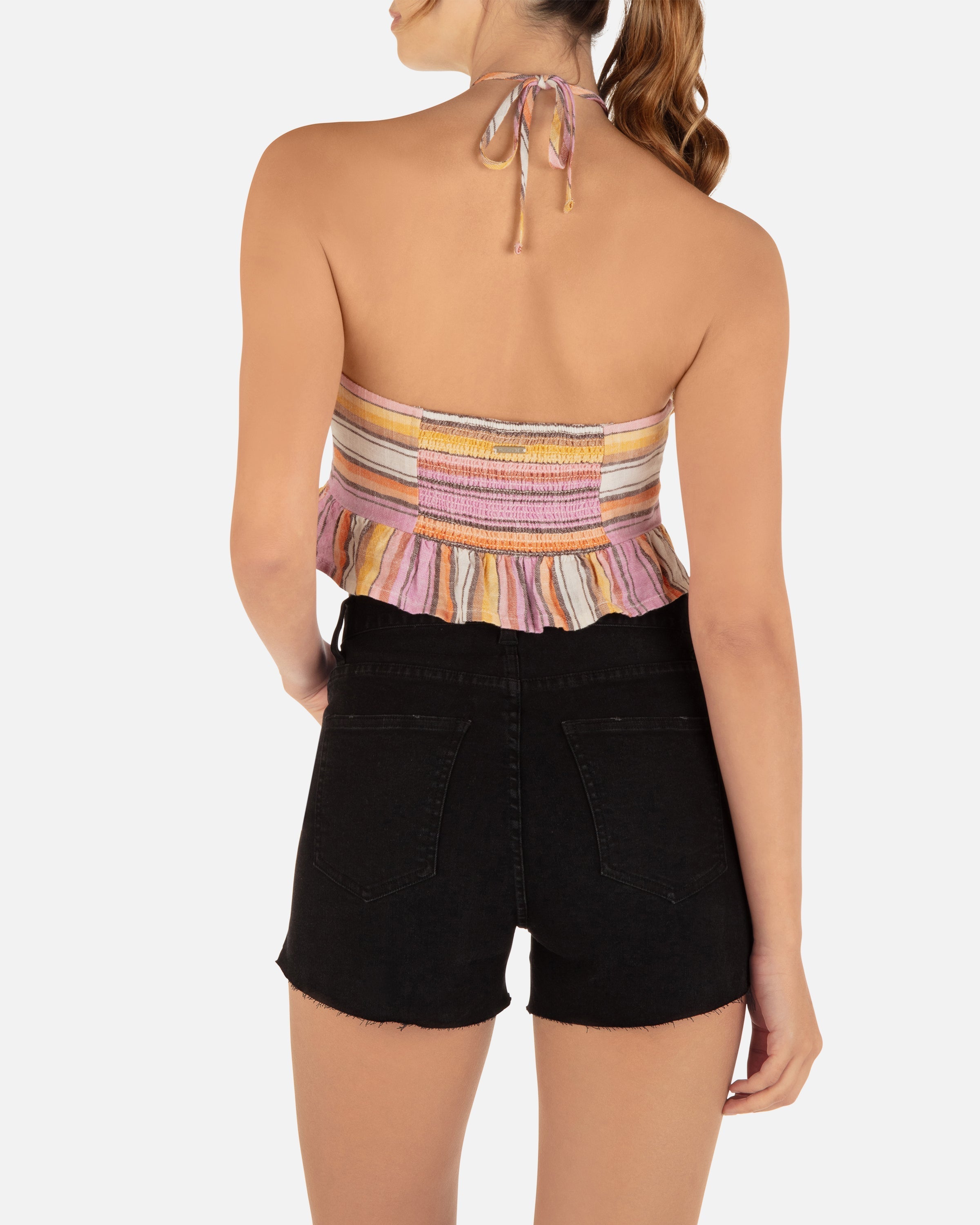 Hurley Sunset Stripe Halter Top STP L