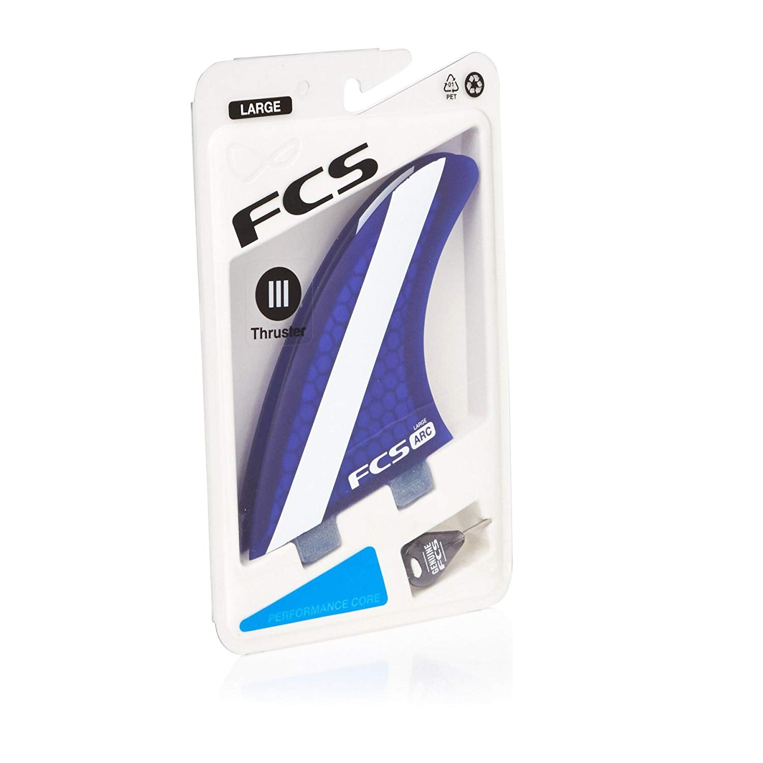 FCS ARC PC Tri Fin Set Blue L
