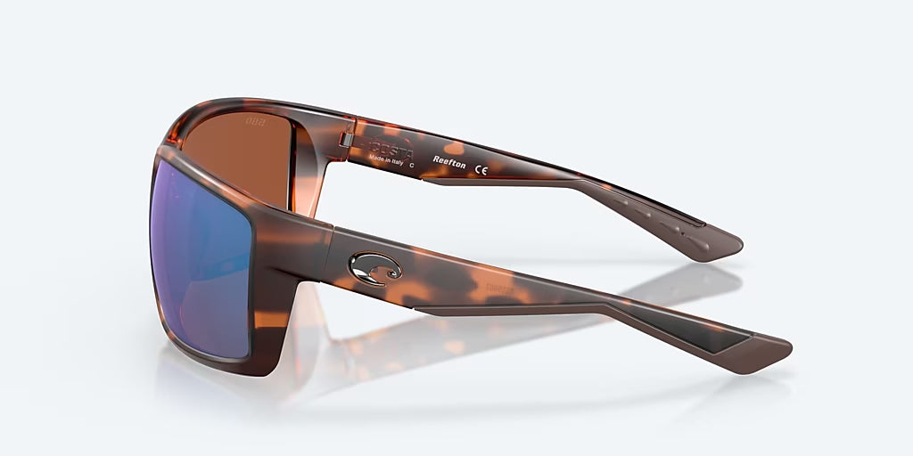 Costa Del Mar Reefton Polarized Sunglasses MatteRetroTort GreenMirror 580P