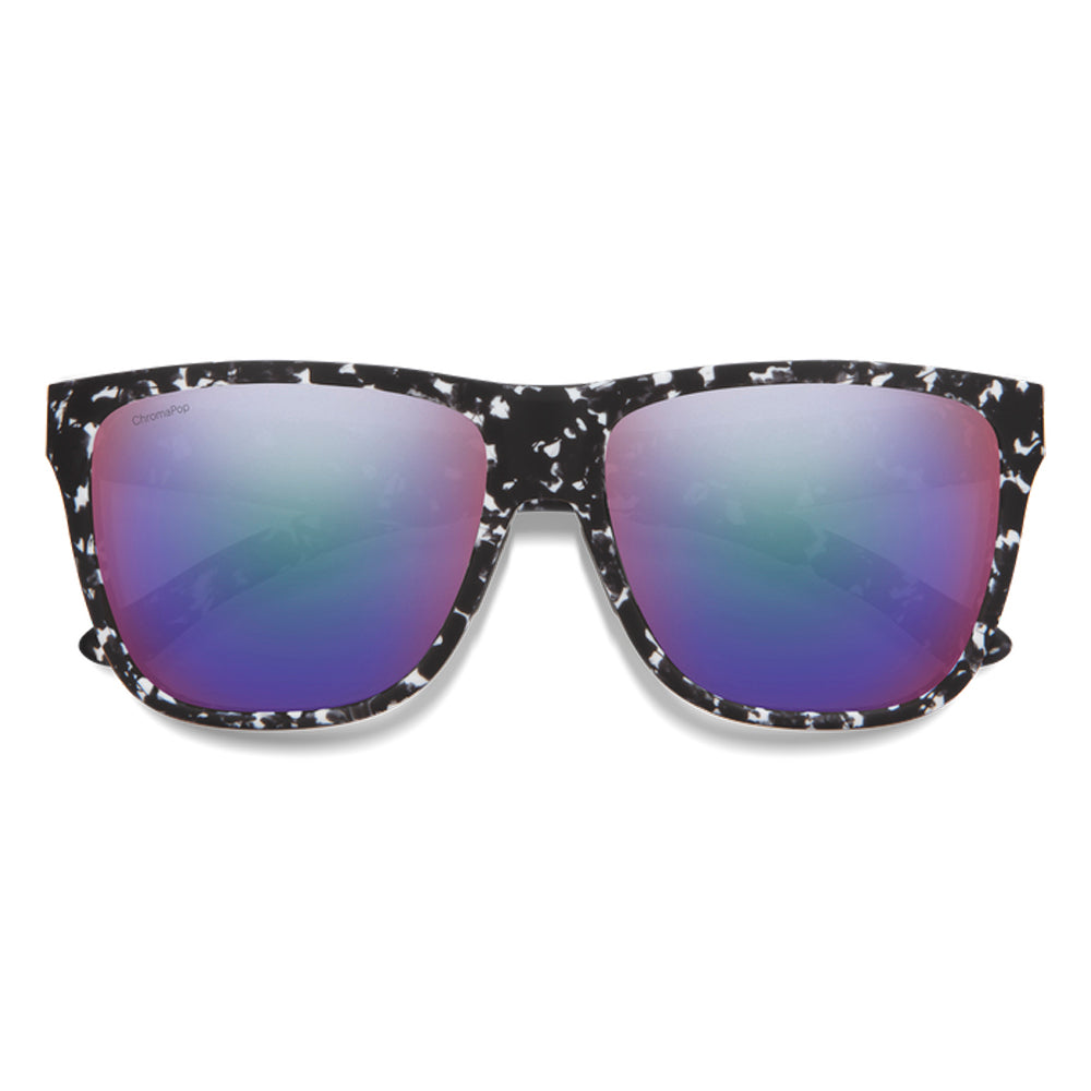 Smith Lowdown XL 2 Polarized Sunglasses MatteBlkMarble VioletMirror Square
