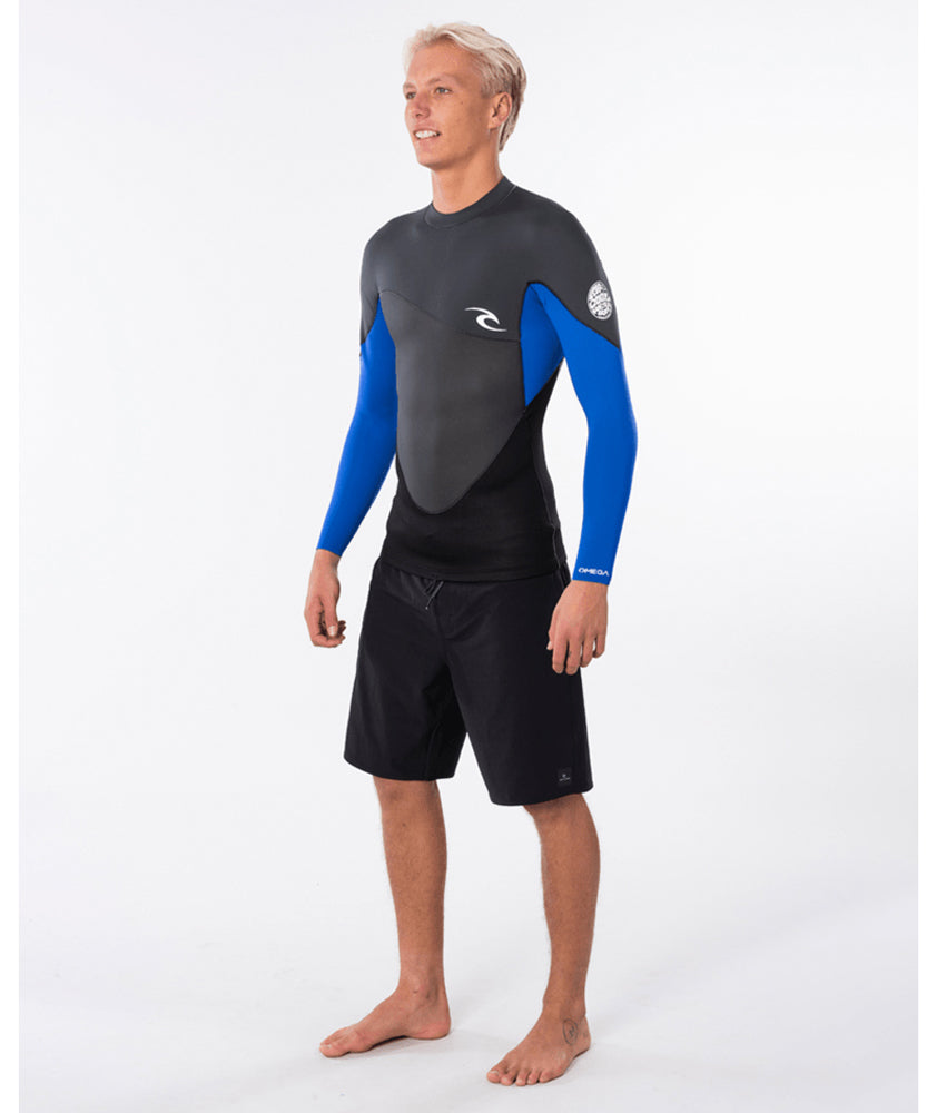 Rip Curl Omega 1.5mm LS Wetsuit Jacket BLU-Blue XXL
