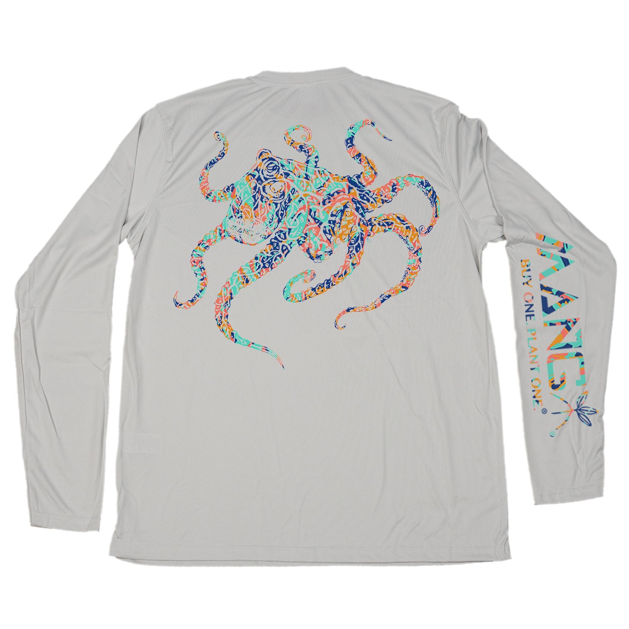 Mang Mens Performance LS Lycra CoralRestoration PearlGrey XL