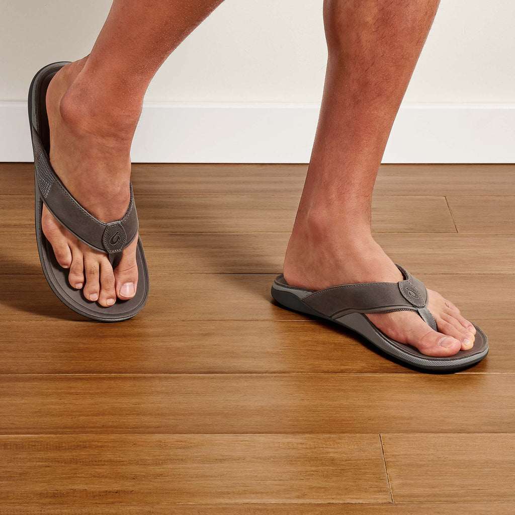 Olukai Tuahine Mens Sandal 4Q4Q-Stone-Stone 9