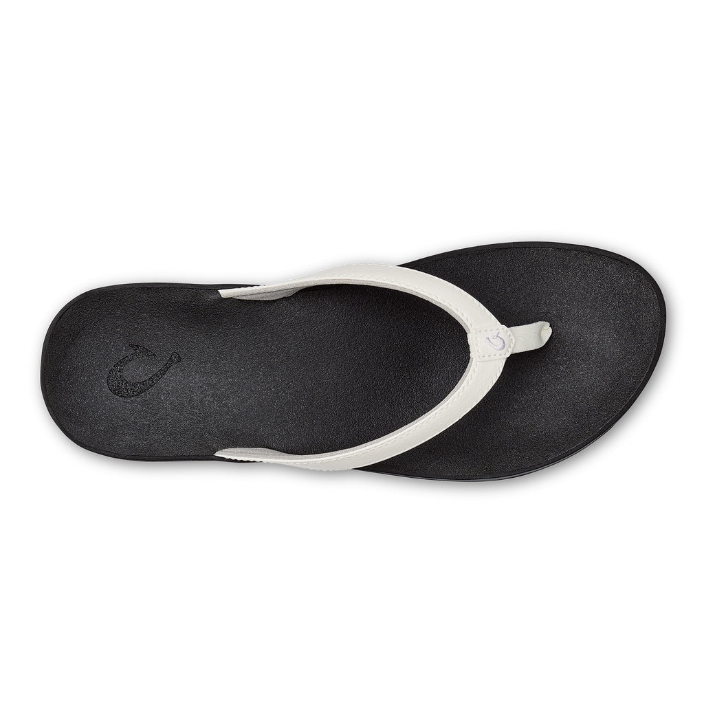 Olukai Puawe Womens Sandal 4R40-White-Black 6