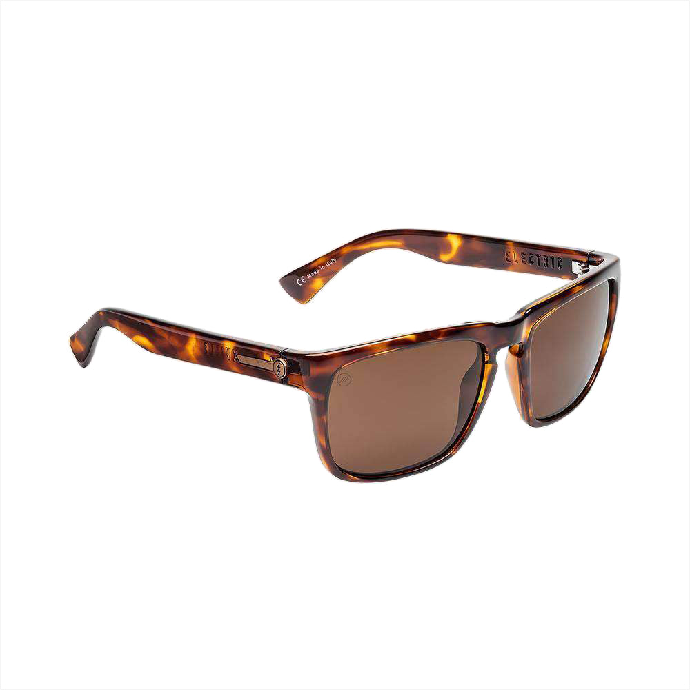 Electric Knoxville XL Polarized Sunglasses Gloss Tort Ohm Bronze Square