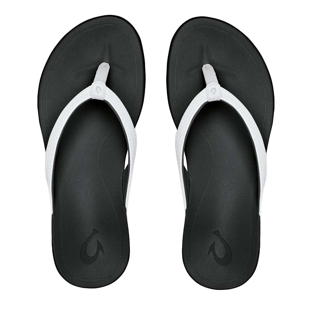 Olukai Ho Opio Womens Sandal 4ROX-White-Onyx 9