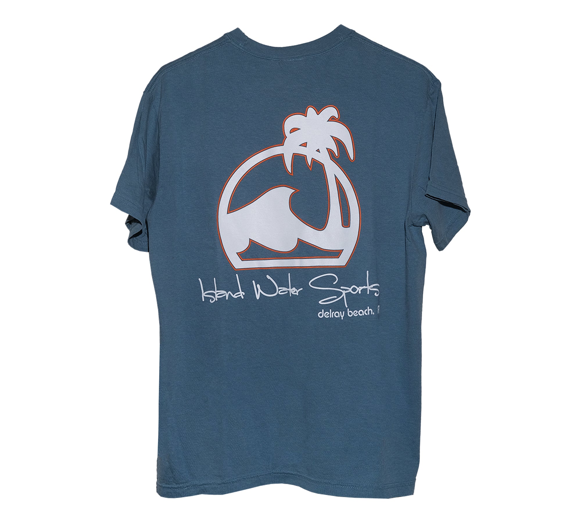 Island Water Sports Script Logo Delray S/S Tee Seafoam-White-Orange S