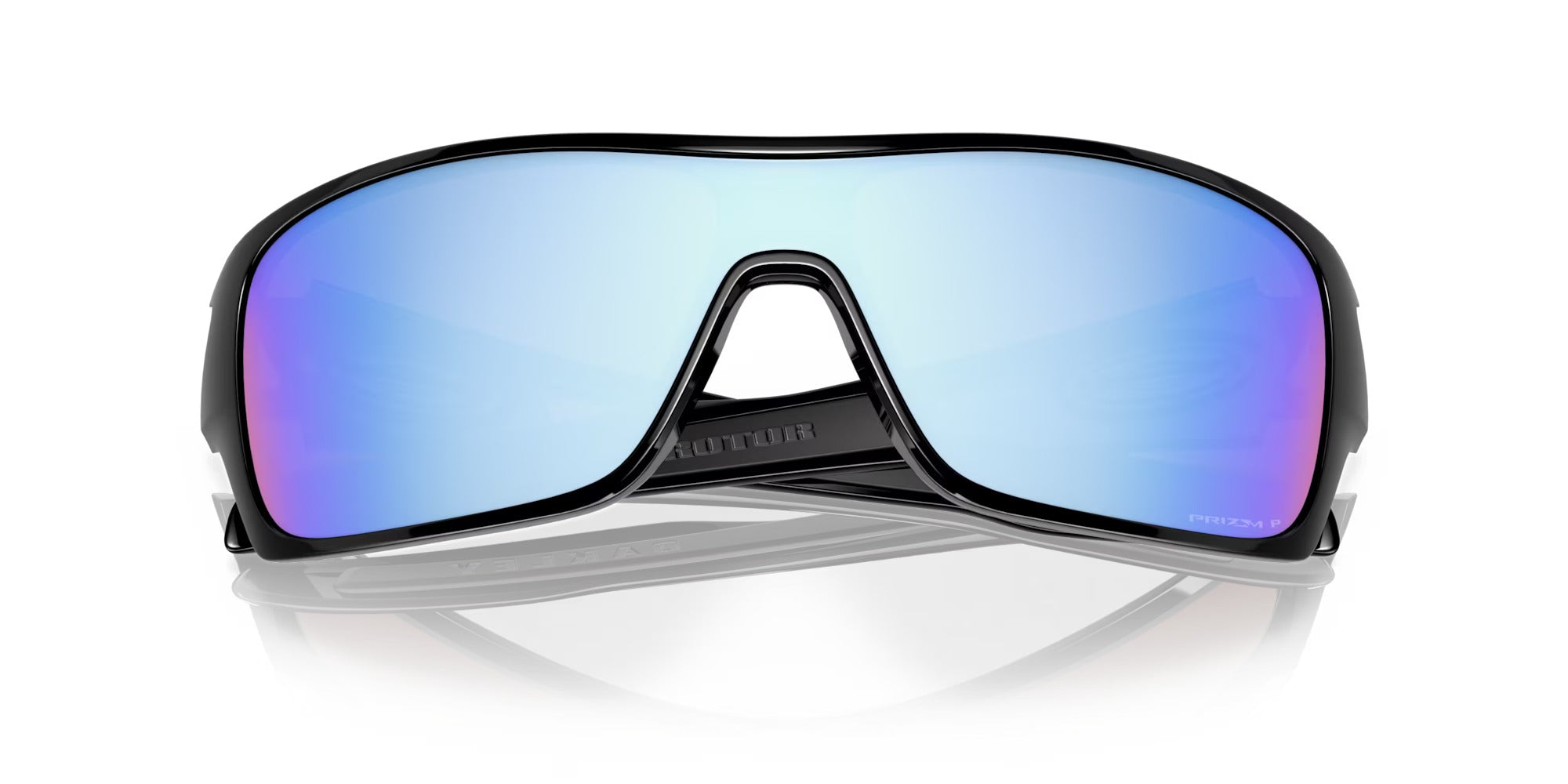 Oakley Turbine Rotor Polarized Sunglasses Polished Clear PRIZM Sapphire Poly