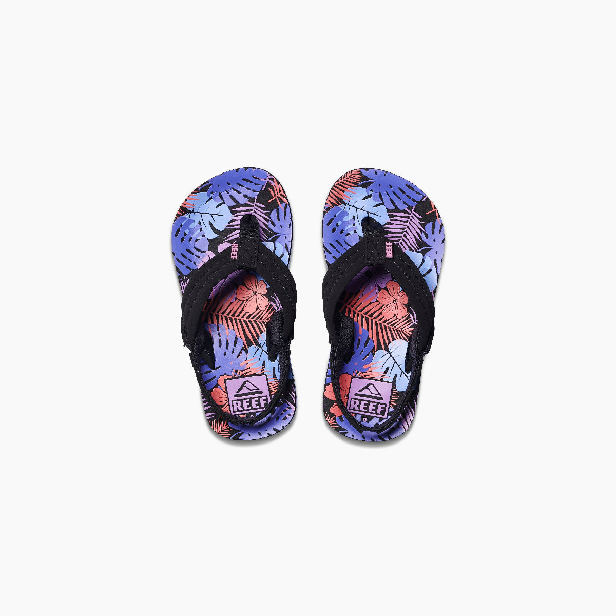 Reef Little Ahi Girls Sandal Purple Fronds 6 C