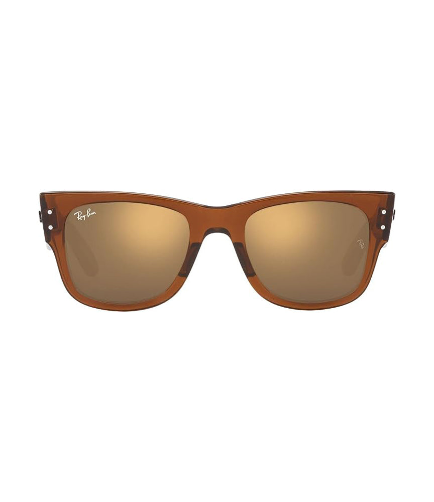 Ray Ban Mega Wayfare Polarized Sunglasses TransparentBrown LightBrownMirror
