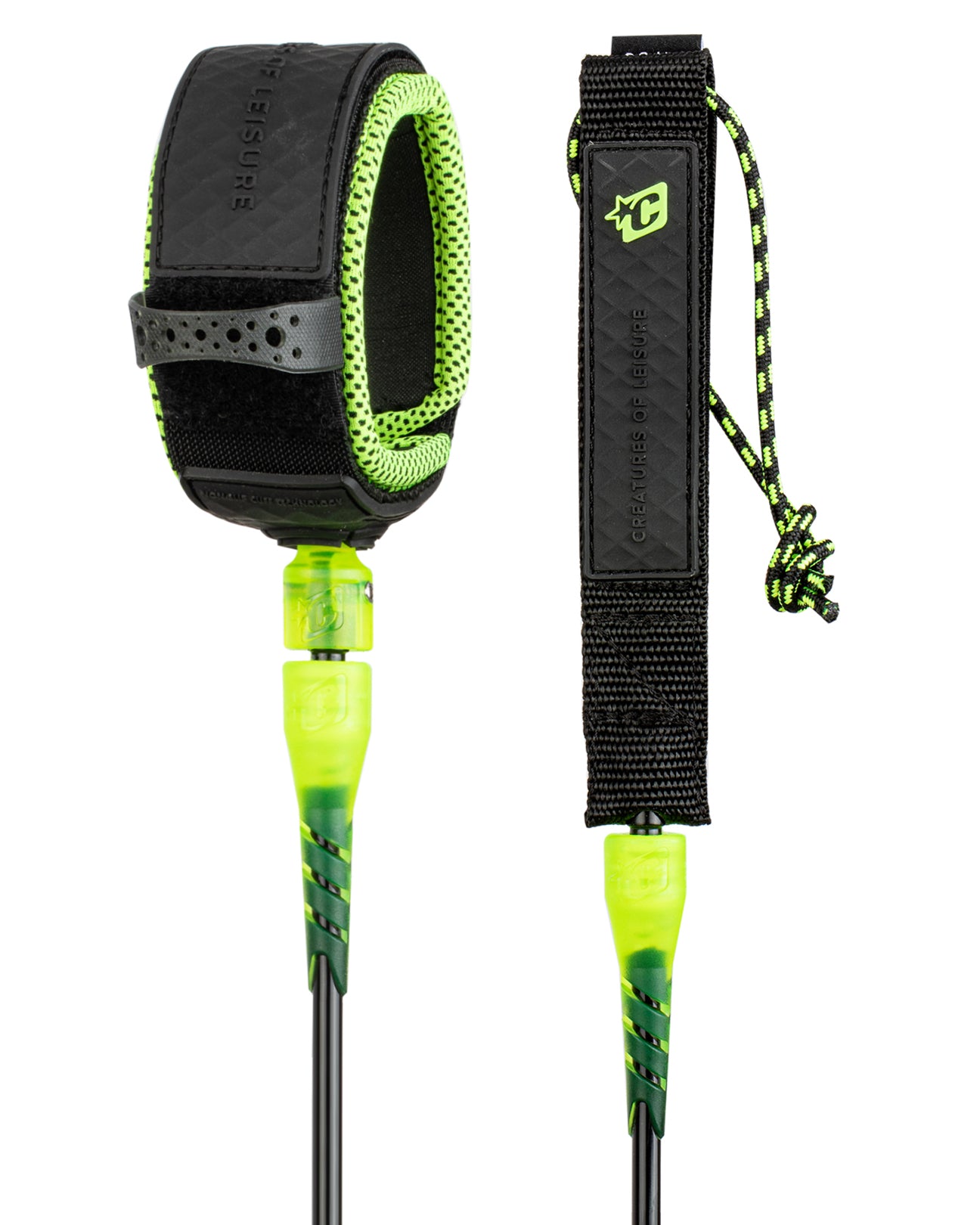 Creatures of Leisure Reliance Lite Leash Black-Lime 6ft0in