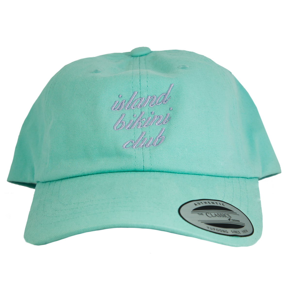 Island Water Sports Bikini Club Script Hat Teal-Grey OS