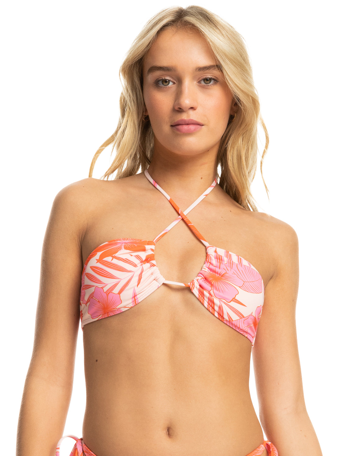 Roxy Printed Beach Classics Triangle Bikini Top NDS8 L