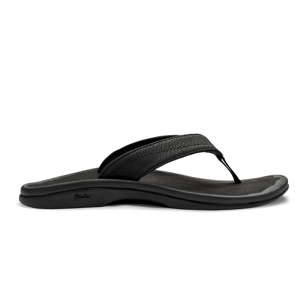 Olukai Ohana Womens Sandal 4040-Black-Black 11