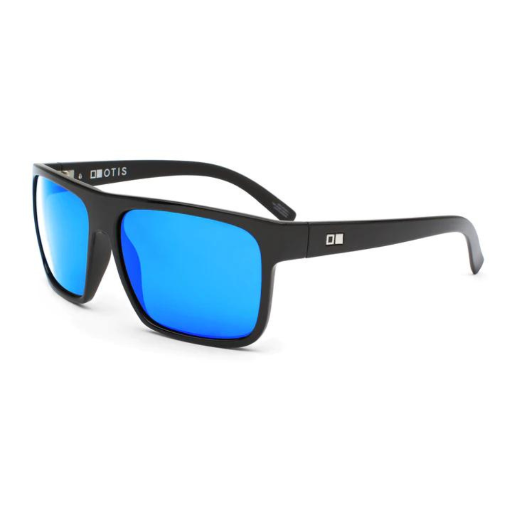 Otis After Dark LIT Polarized Sunglasses Matte Black BlueReflect Square