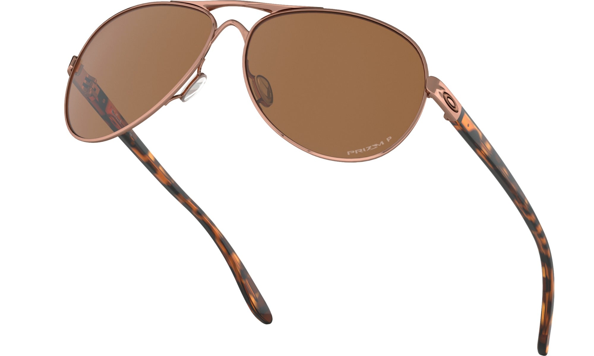 Oakley Feedback Polarized Sunglasses Rose Gold Prizm Tungsten Aviator