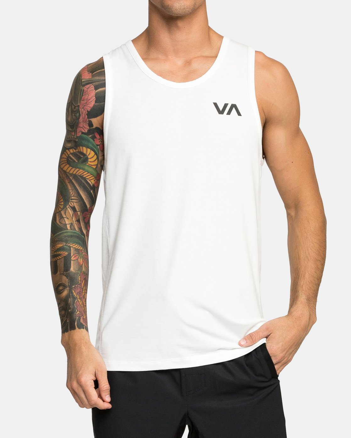 RVCA Sport Vent SL Tank WHT-White L