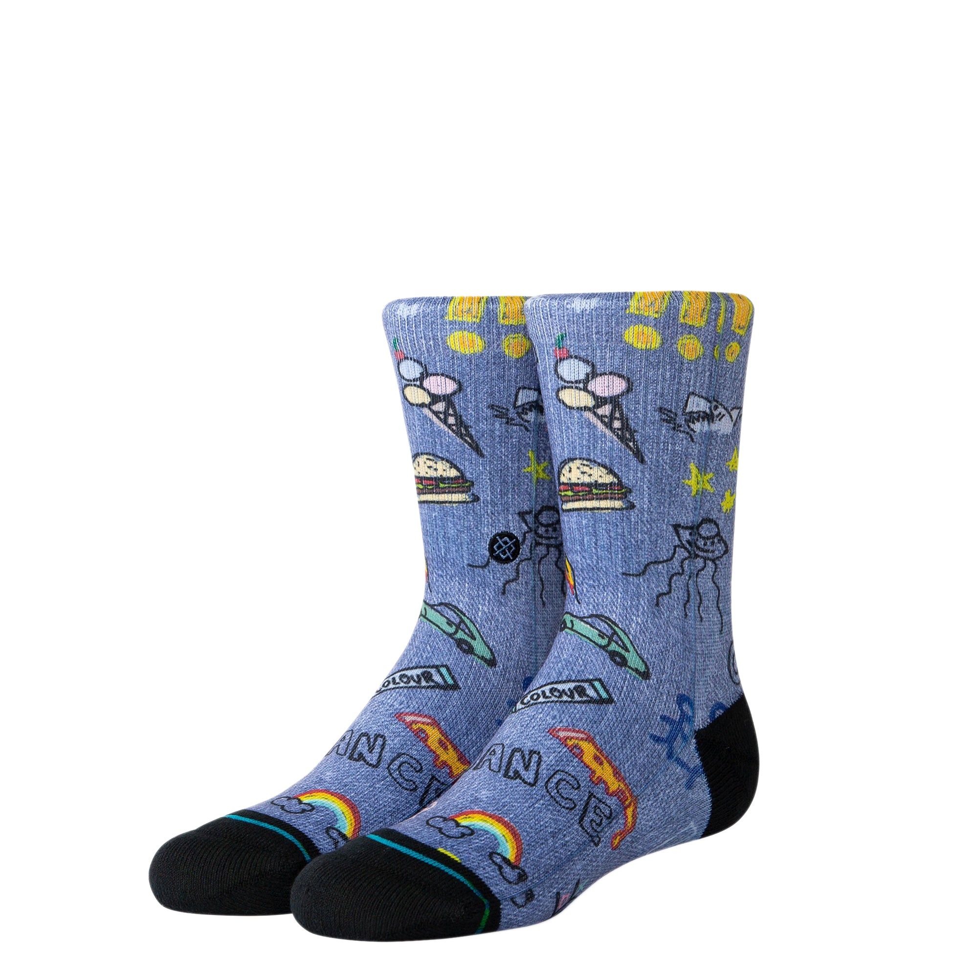 Stance Doodle Dance Boys Sock Blue L