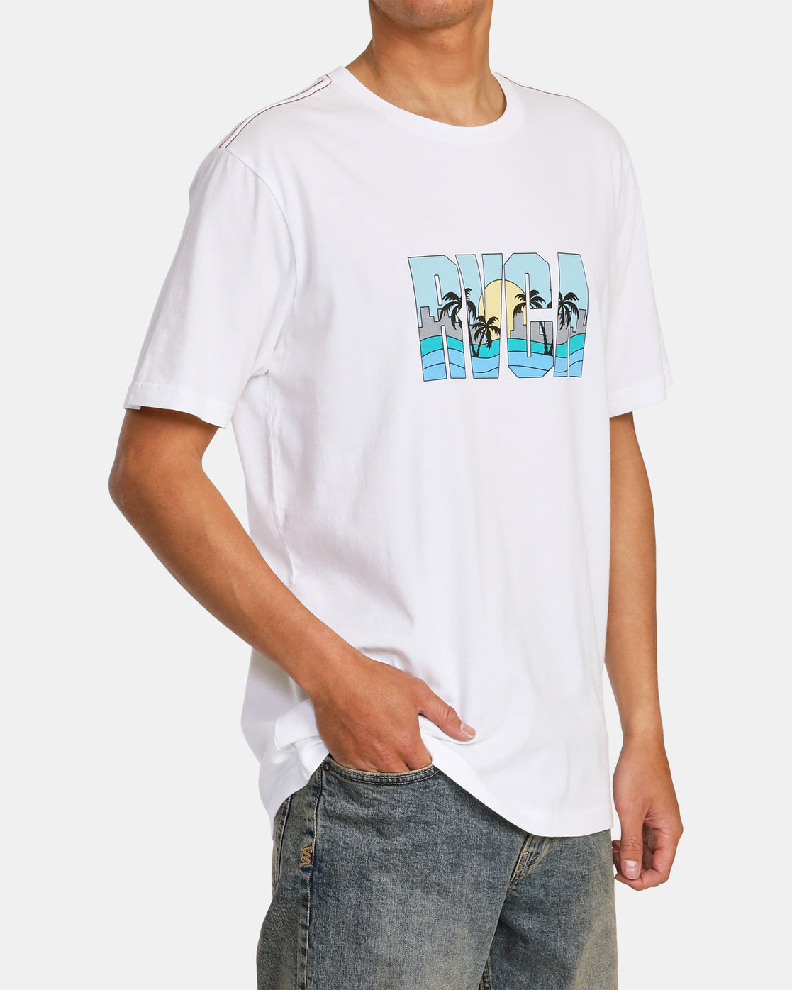 RVCA Gulf Coast Tee ANW-Antique White XL