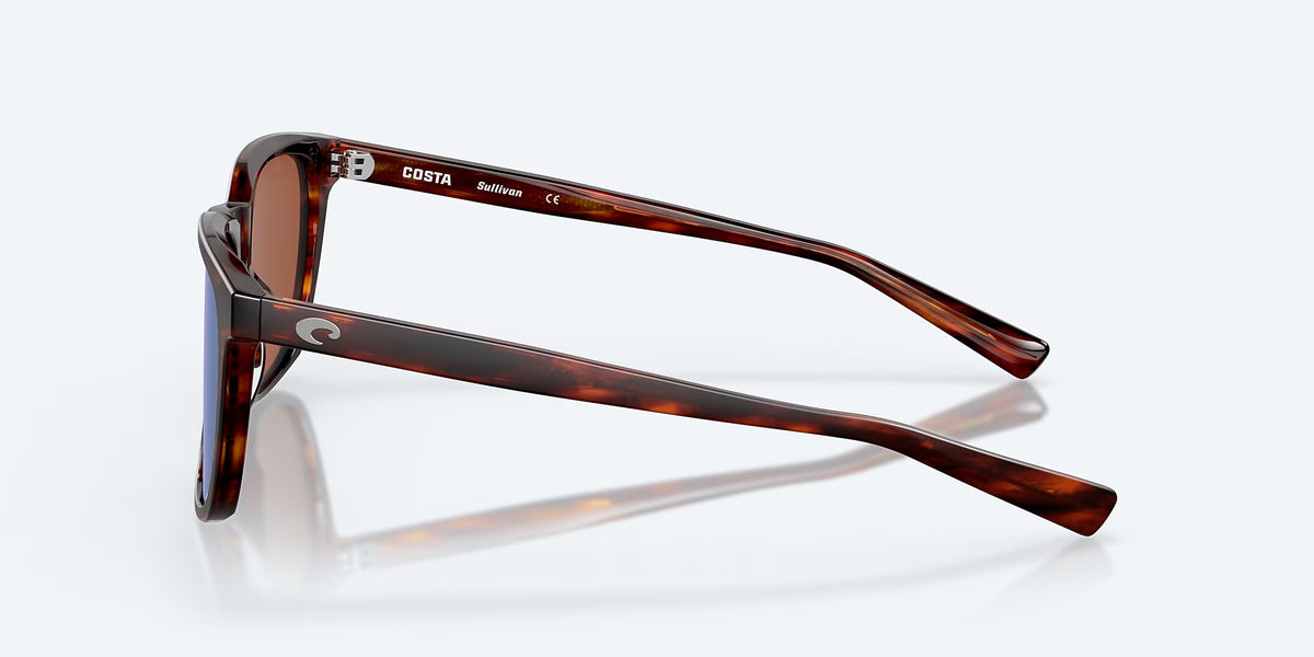 Costa Del Mar Sullivan Polarized Sunglasses MatteTortoise GreenMirror 580G