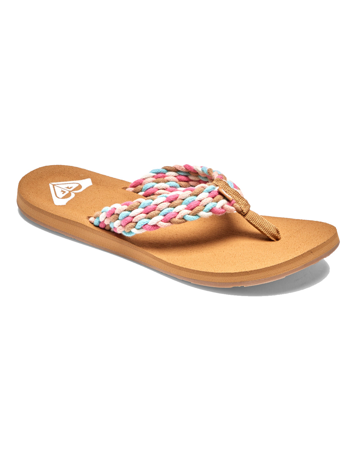 Roxy Porto 3 Womens Sandal TPM-White-Pink-Multi 6