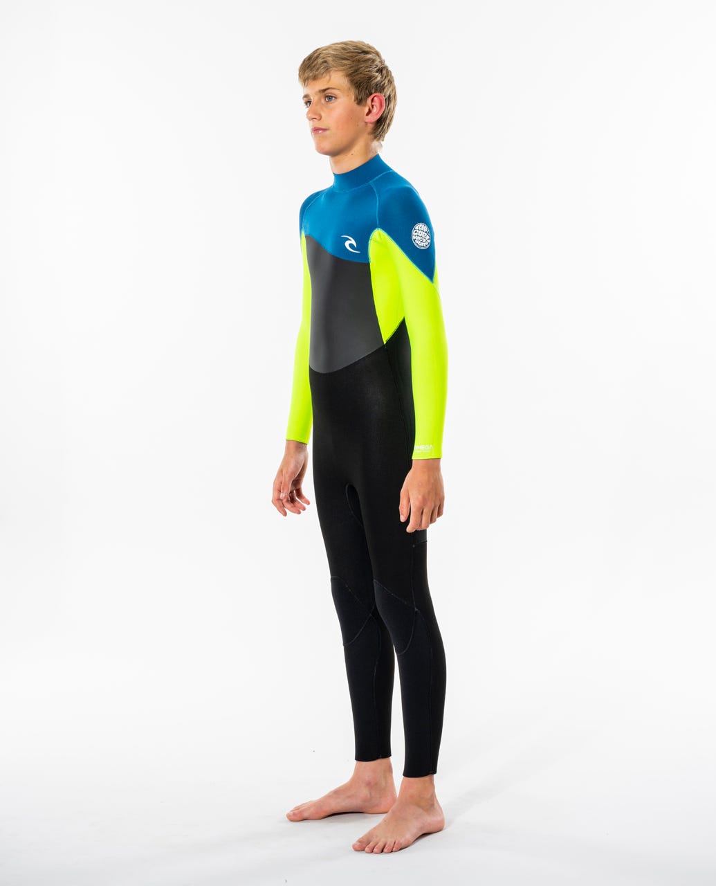 Rip Curl Omega 3/2mm Boys Fullsuit 8915-Neon Lime 14