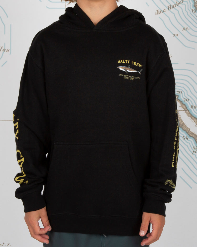 Salty Crew Bruce Boys Hood Fleece Black M