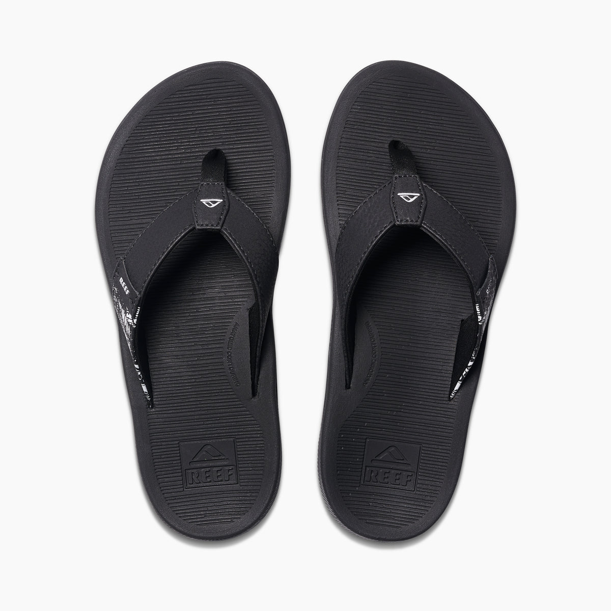 Reef Santa Ana Womens Sandal Black-White 6