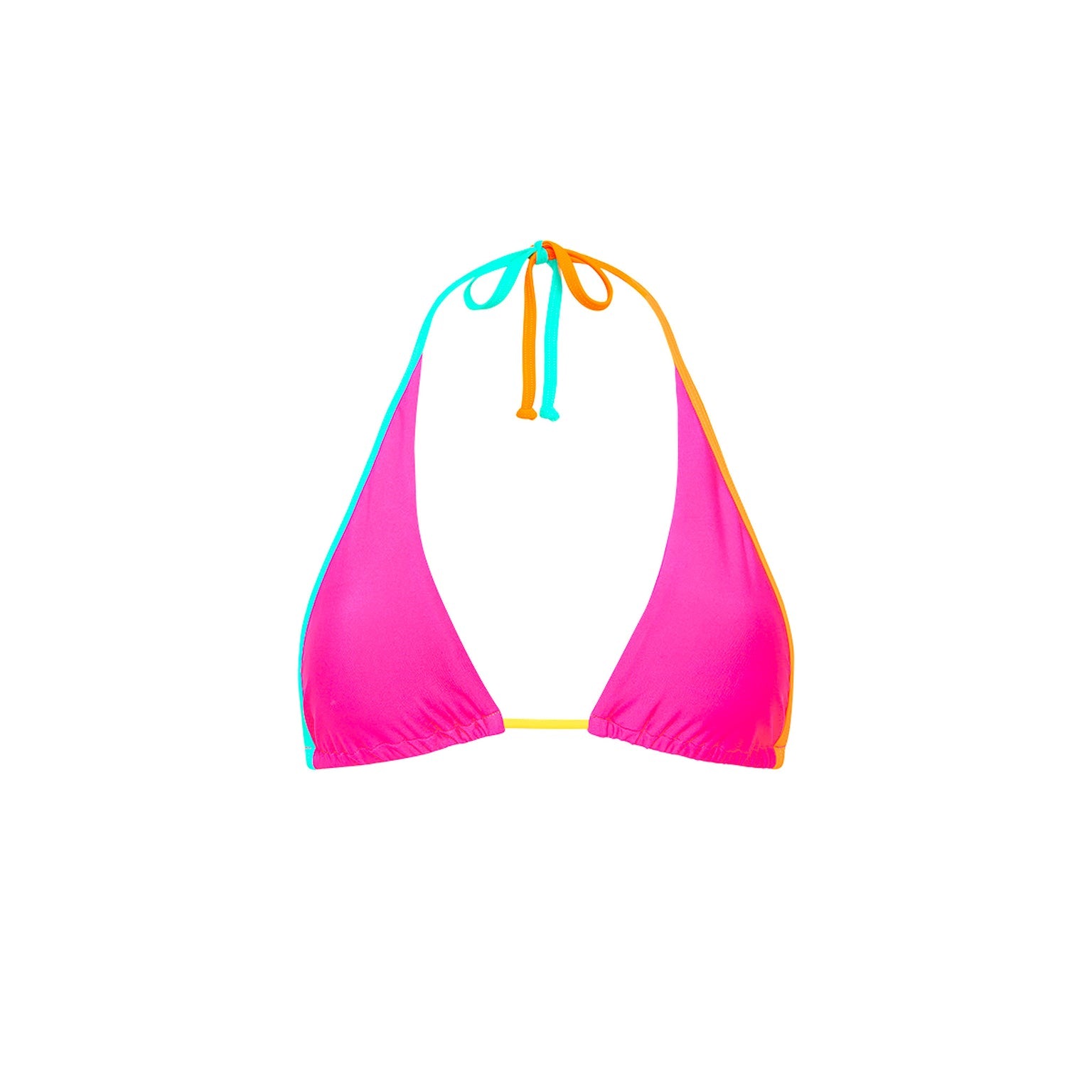Kulani Kini Bind Tie Halter Bikini Top Confetti L