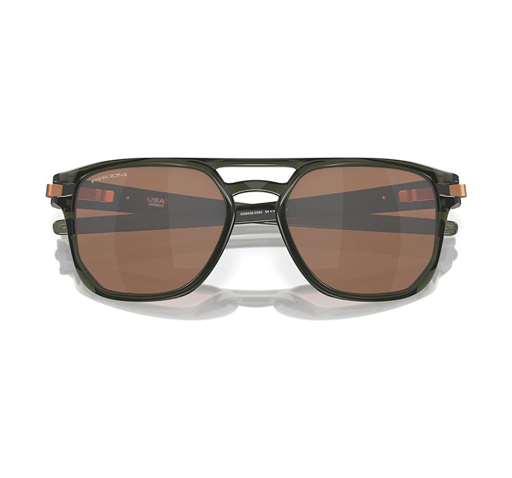 Oakley Latch Beta Sunglasses Olive Ink Prizm Tungsten Square