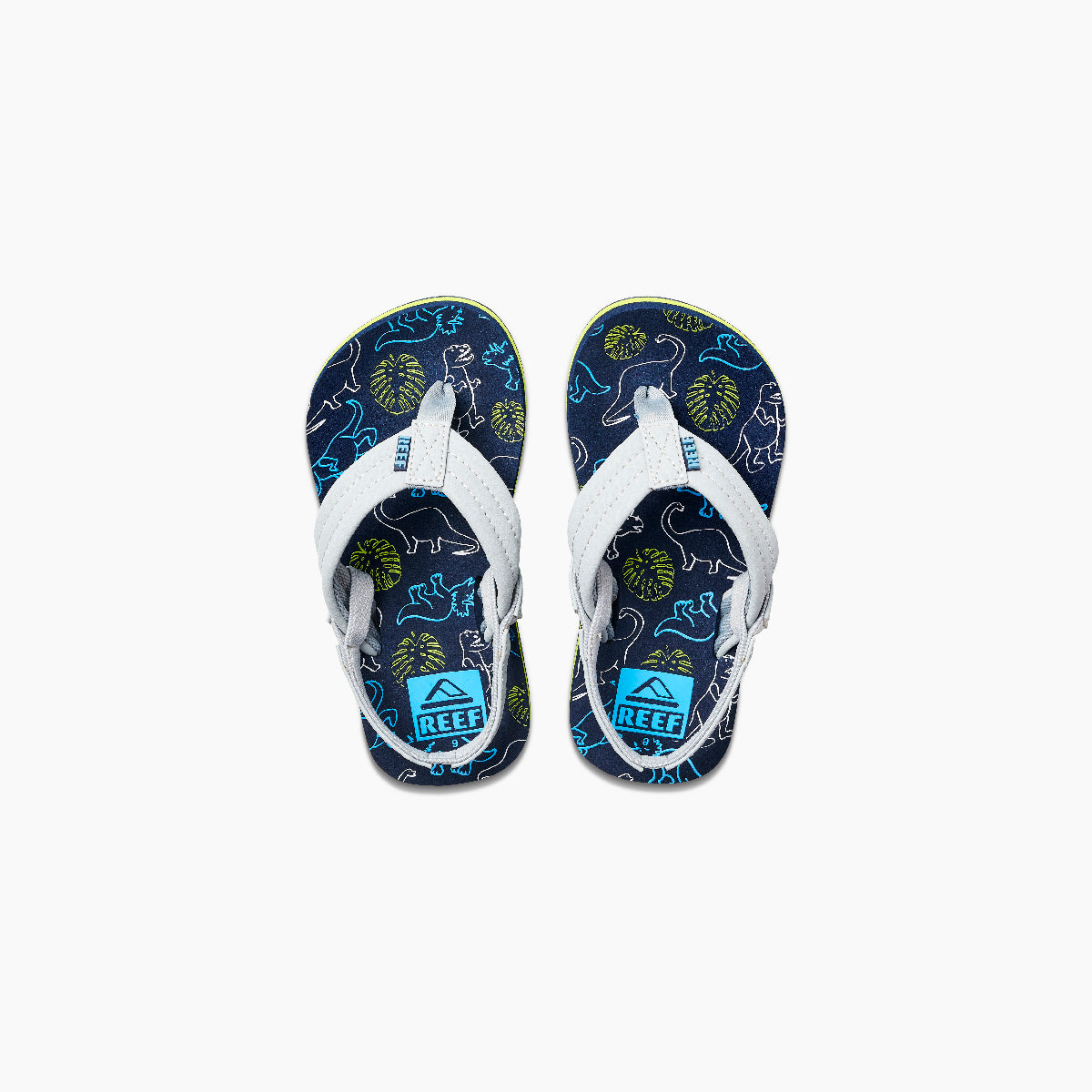 Reef Little Ahi Boys Sandal Navy- Grey Dino 8 C