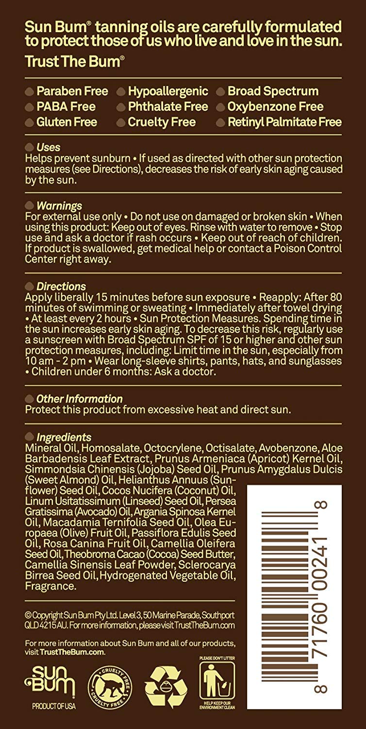 Sun Bum SPF 15 Tanning Oil