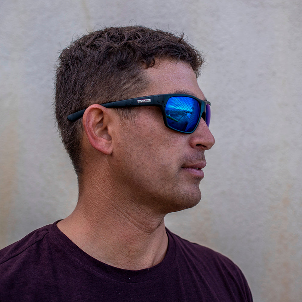 Sun Cloud Boone Polarized Sunglasses Black Blue
