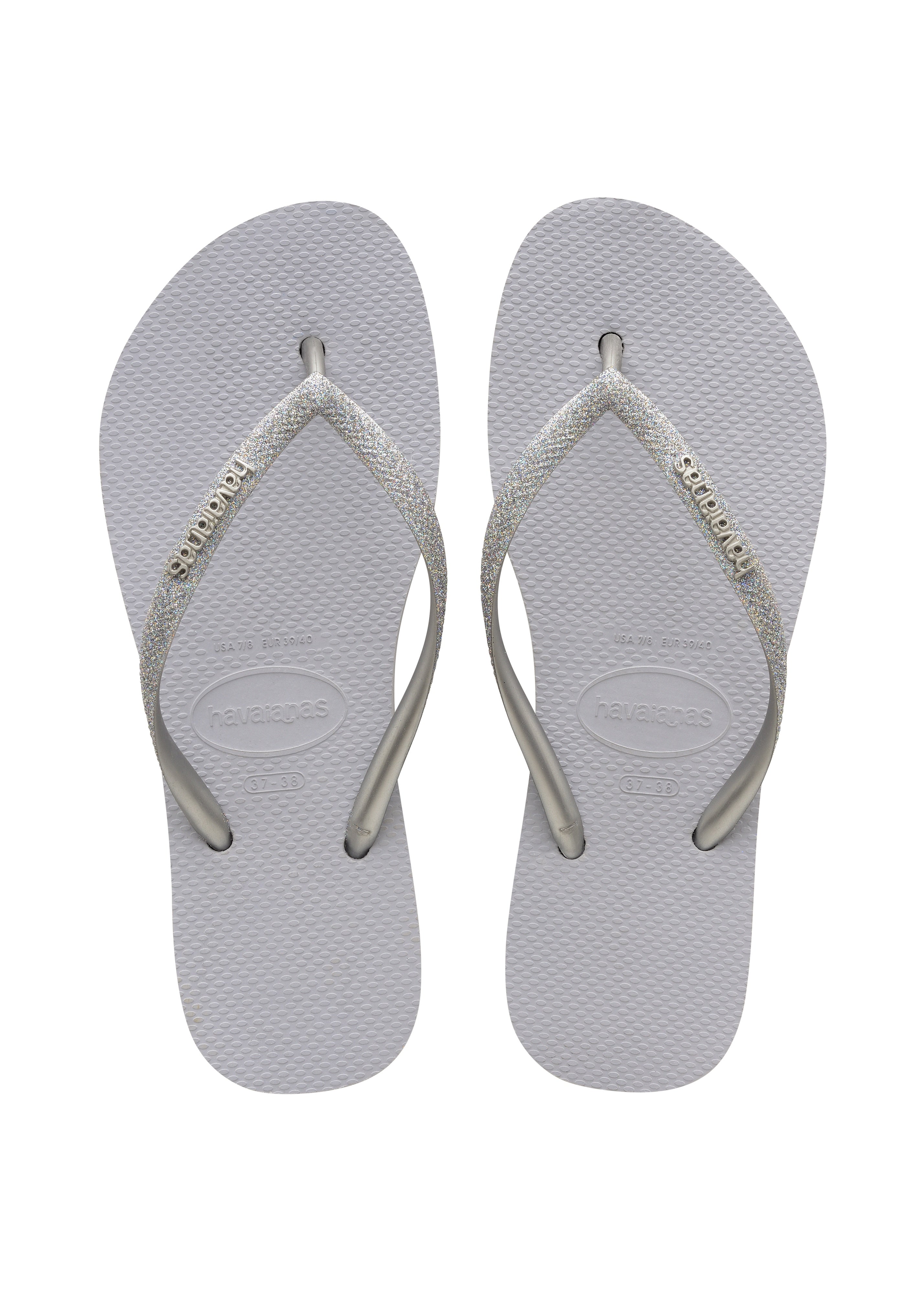 Havaianas Slim Flatform Sparkle Womens Sandal 3498-Ice Grey 7